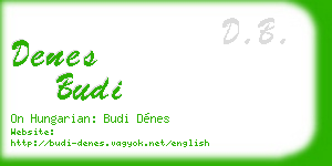 denes budi business card