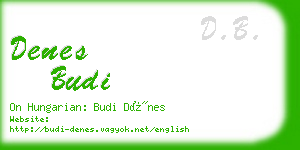 denes budi business card